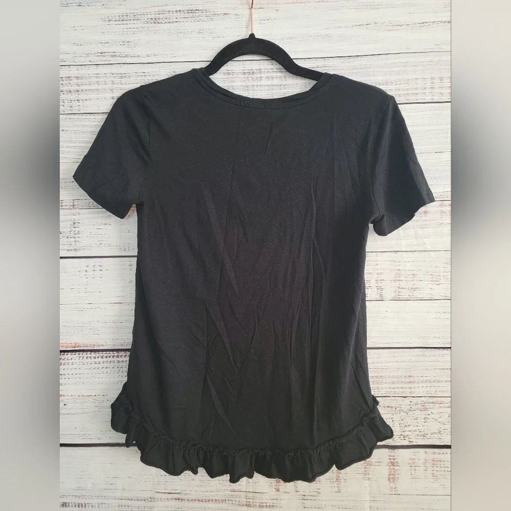 Banana Republic XS Black Designer Tee - Picture 2 of 4